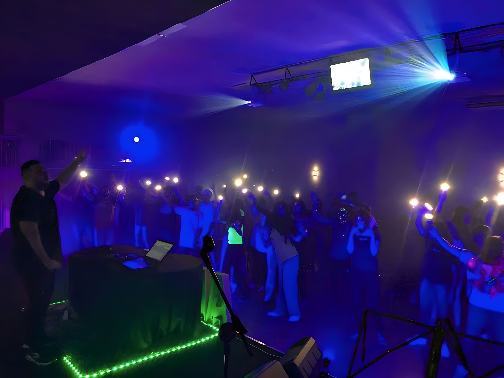 Michaell D. com luzes no evento
